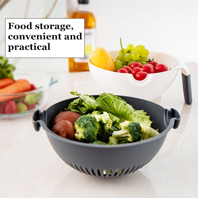 Multifunctional 9 in 1 Vegetable Cutter With Drain Basket